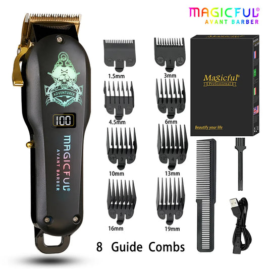 MAGICFUL New Fashion Colorful Professional Barber Hair Clipper Home Electric Beard Clippers For Men Kids Hair Cutting Machine