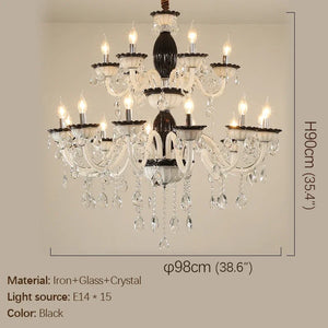 European Crystal Pendent Lamp Candle Lamp Luxury Art Living Room Restaurant Bedroom