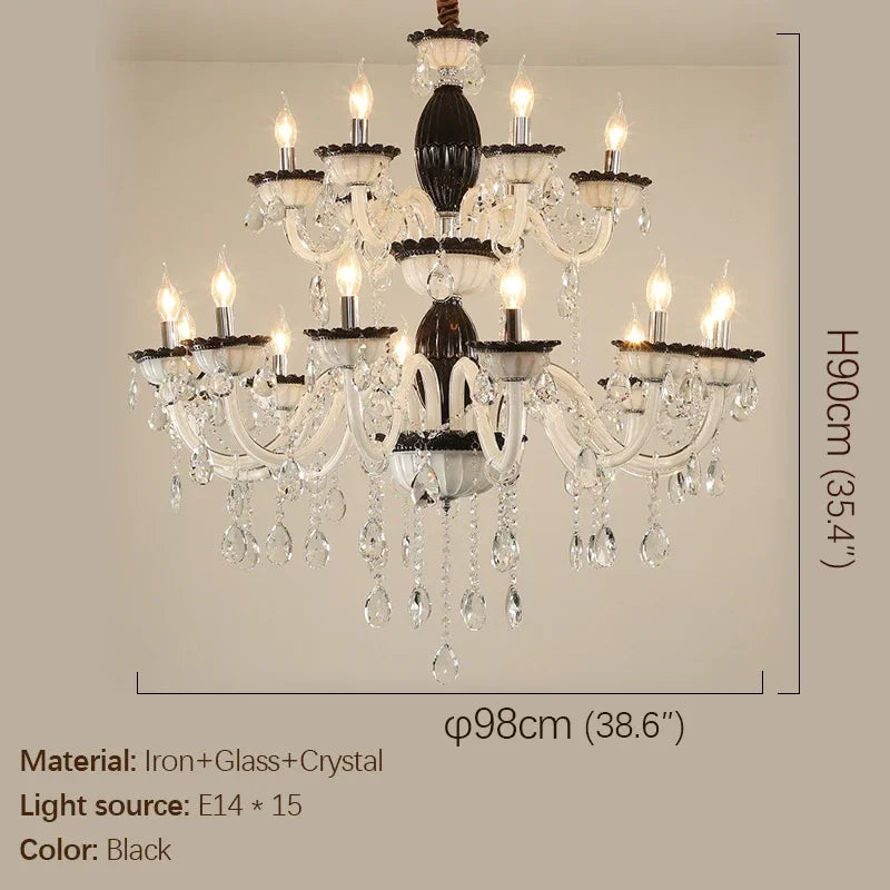 European Crystal Pendent Lamp Candle Lamp Luxury Art Living Room Restaurant Bedroom