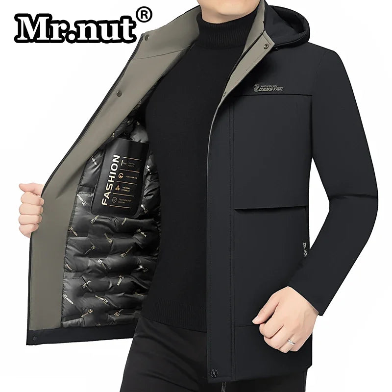 Winter Thermal Cotton-padded Jacket Men Clothing Hooded Thickening Outdoor Jackets Windbreak Quality Male Coat Trend Tops
