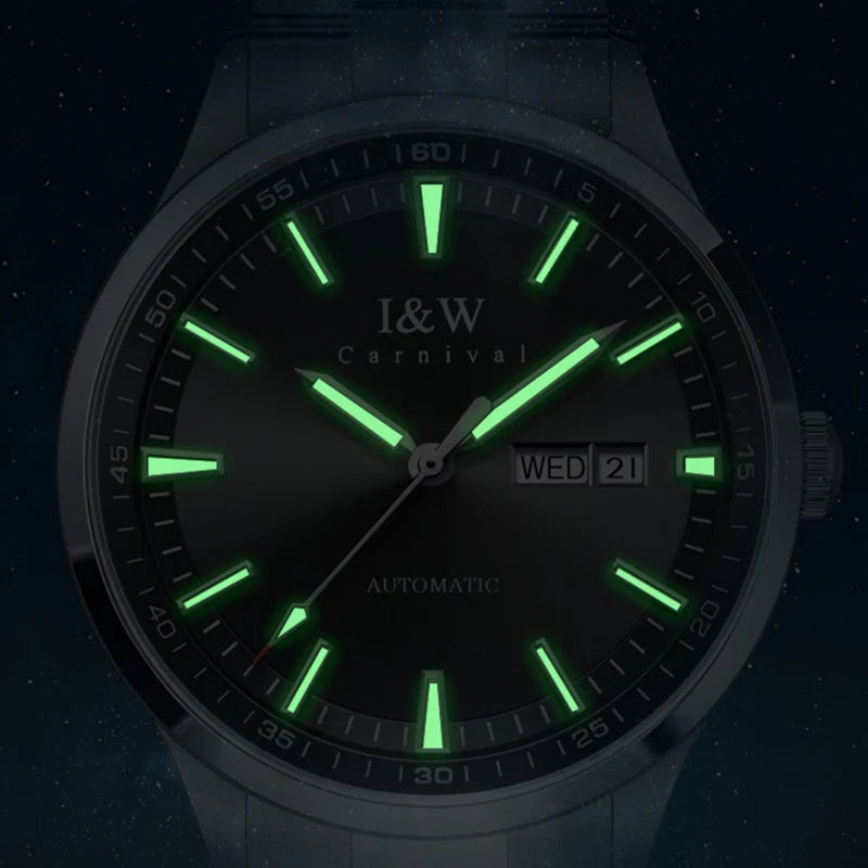 Carnival Top Brand Luxury MIYOTA Mechanical Watch Men High-end Stainless Steel Sapphire Automatic Watch Business Mens Wristwatch