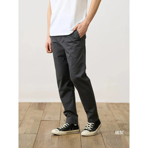 Autumn New Comfortable Tapered Chinos Pants Men 250gsm Fabric Classical Trousers