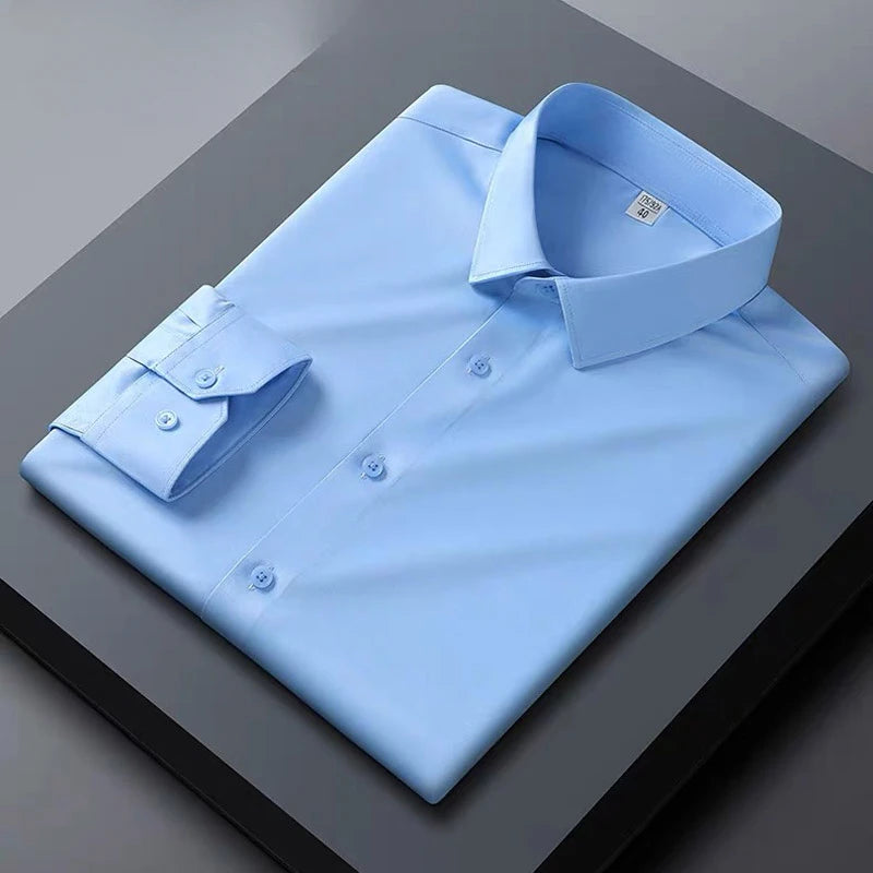 High end black men's shirt long sleeved Spring and Autumn 2024 new shirt jacket men's high-end feeling