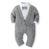 PureMilk Newborn Baby boy Clothes Cotton Soft Long Rompers White/ Black For Baby Bodysuit Jumpsuit