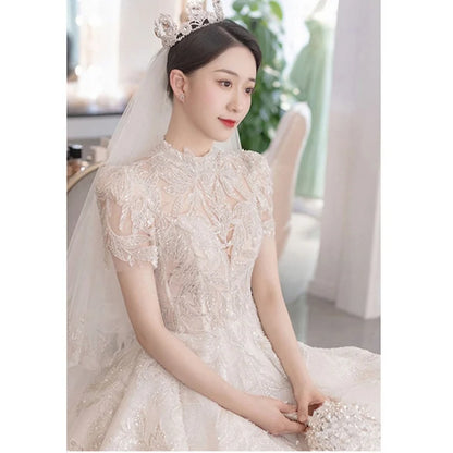 Bride dresses Wedding Dress Lace long maxi elegant and pretty women's dresses