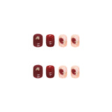 French Style Wearable Pink Press On Fake Nails Tips With Glue false nails design