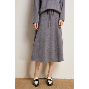 Autumn Winter 100% Cashmere Sweater Luxury Women's  Pullover Skirt Two Pieces Set