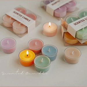4pcs Handmade Tea Light Scented Candle Aromatherapy Soy Wax Candles