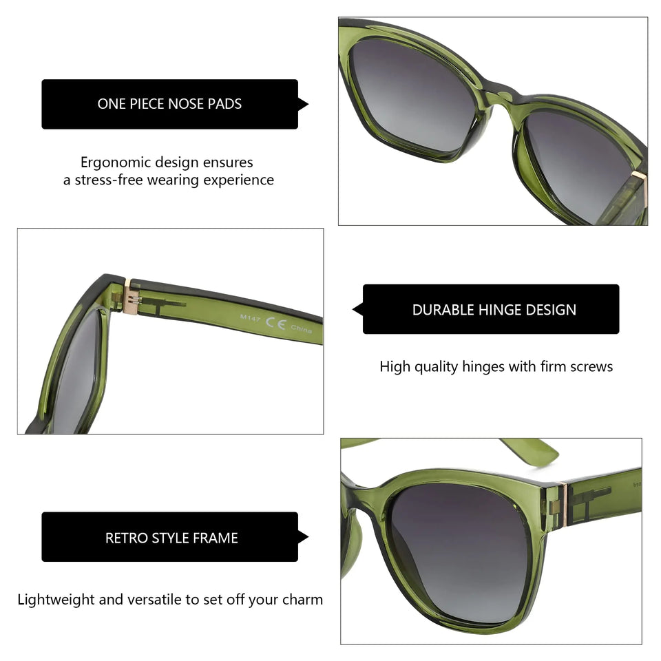 Original Thick Butterfly Frame Polarized Sunglasses for Women
