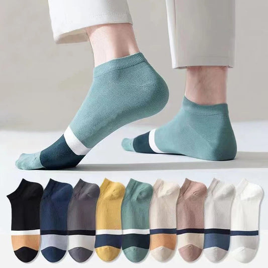 High Quality Men's Ankle Socks Breathable Polyester Cotton Short Casual Low Tube Fashion Sock