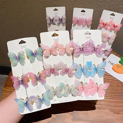 1PC Random Colorful Butterfly Hairpins