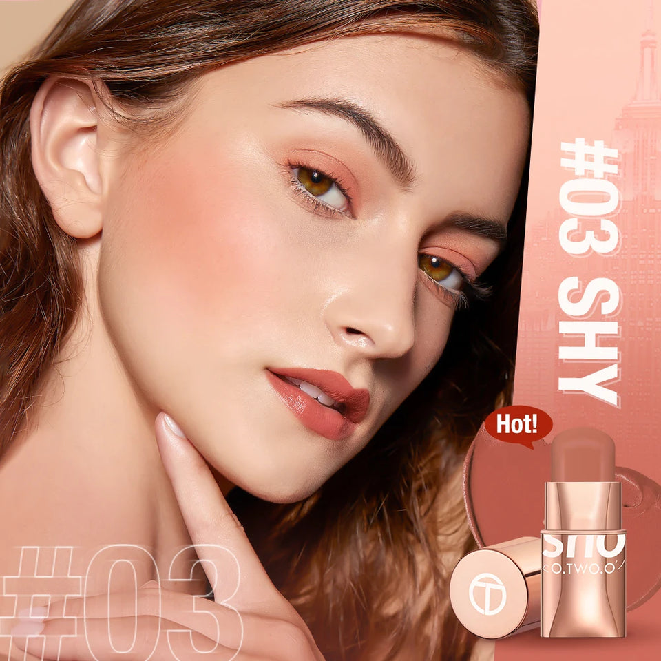 O.TWO.O Lipstick Blush Stick 3-in-1 Eyes Cheek and Lip Tint Buildable Waterproofight
