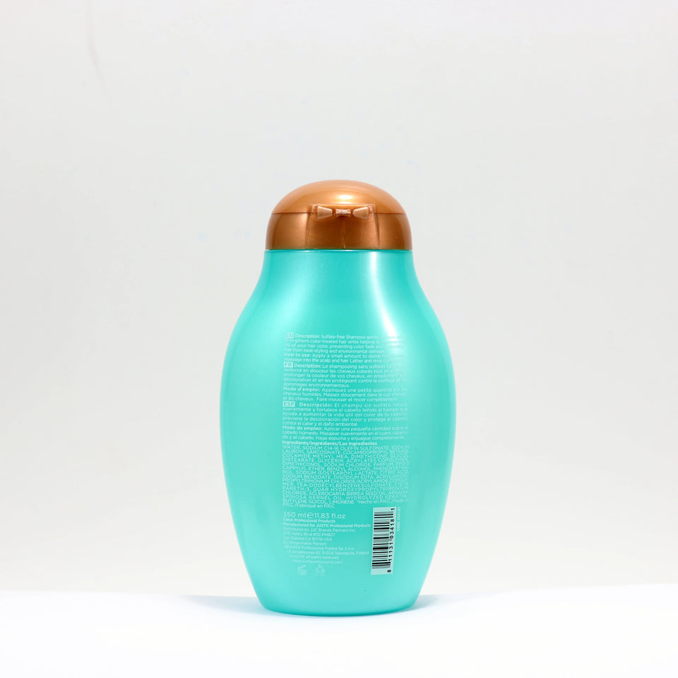 Justk Shampoo, Argan Oil Shampoo, Professional Color Protection Formula Designed for Color-treated Hair, 350ml