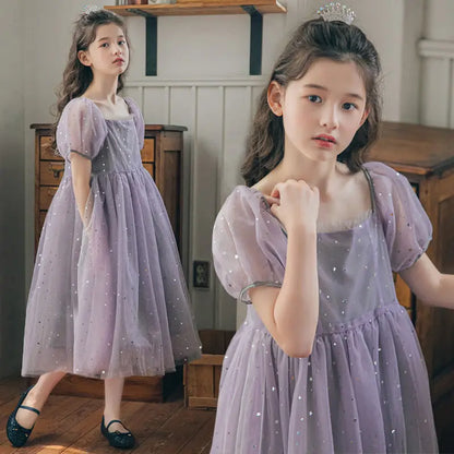 Girls Lace Princess Dress Summer Party Kids Children Clothes Elegant Lace Flower Girl Dresses