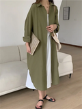 Shirt Dress Evening Vintage Dress Party Oversize Long Cotton Beach Women Dresses