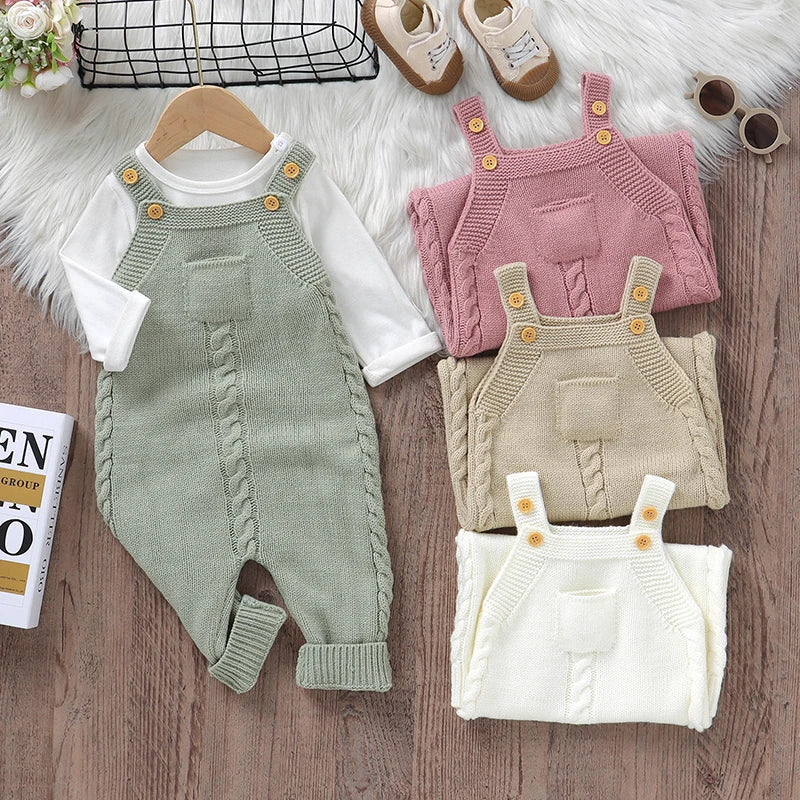 Newborn Baby Romper Knitted Infant Boy Jumpsuit Sleeveless