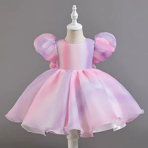 Fashion Baby Girl Dress Lace Mesh Shorts Sleeve Kids Dresses for Girls Summer Children Girls Party Dress 1-6 Years