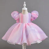 Fashion Baby Girl Dress Lace Mesh Shorts Sleeve Kids Dresses for Girls Summer Children Girls Party Dress 1-6 Years