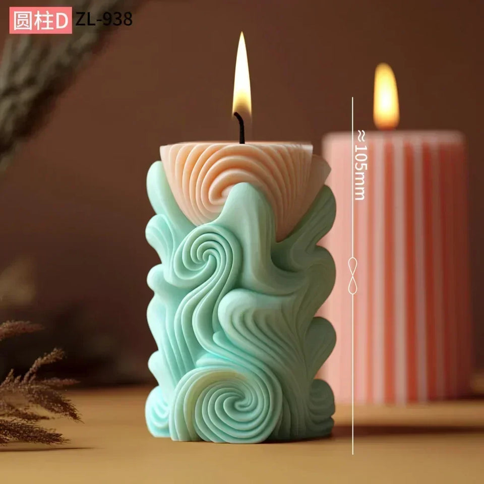 candle silicone mold flower bouquet relief resin mould blooming flower gypsum molds