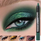 Smoky Dark Green Eyeshadow Pencil Stick Waterproof Pearlescent 12 Colors