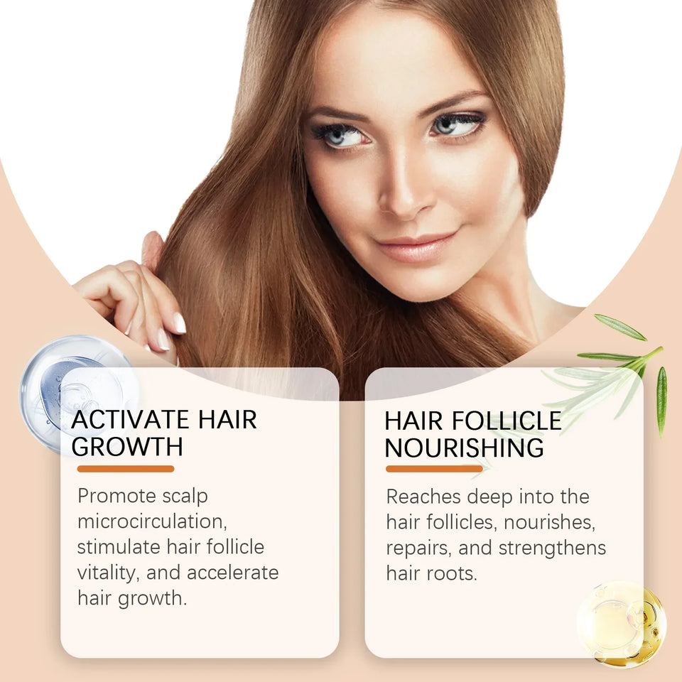 Hair Growth Ampoules Regrowth Anti Loss Repair Split End Dry Damaged Hair Essential Oil Nourishing Scalp Portable Care