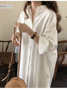 Shirt Dress Evening Vintage Dress Party Oversize Long Cotton Beach Women Dresses