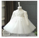 Sequin Tulle Baby Girl Dresses Newborn 1st Birthday Dress Long Sleeve Little Girl Party Dress