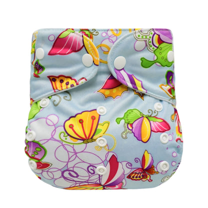 1PC Waterproof Suede Cloth Inner Washable Reusable Baby Nappy Full Printed