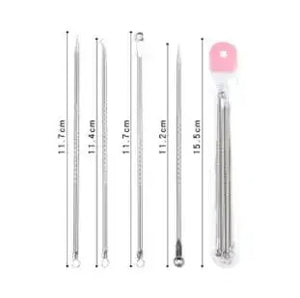 4Pcs/Set Blackhead Comedone Acne Pimple Belmish Extractor Vacuum Blackhead Remover Tool Spoon Rose Gold For Face Skin Care Tool