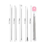 4Pcs/Set Blackhead Comedone Acne Pimple Belmish Extractor Vacuum Blackhead Remover Tool Spoon Rose Gold For Face Skin Care Tool