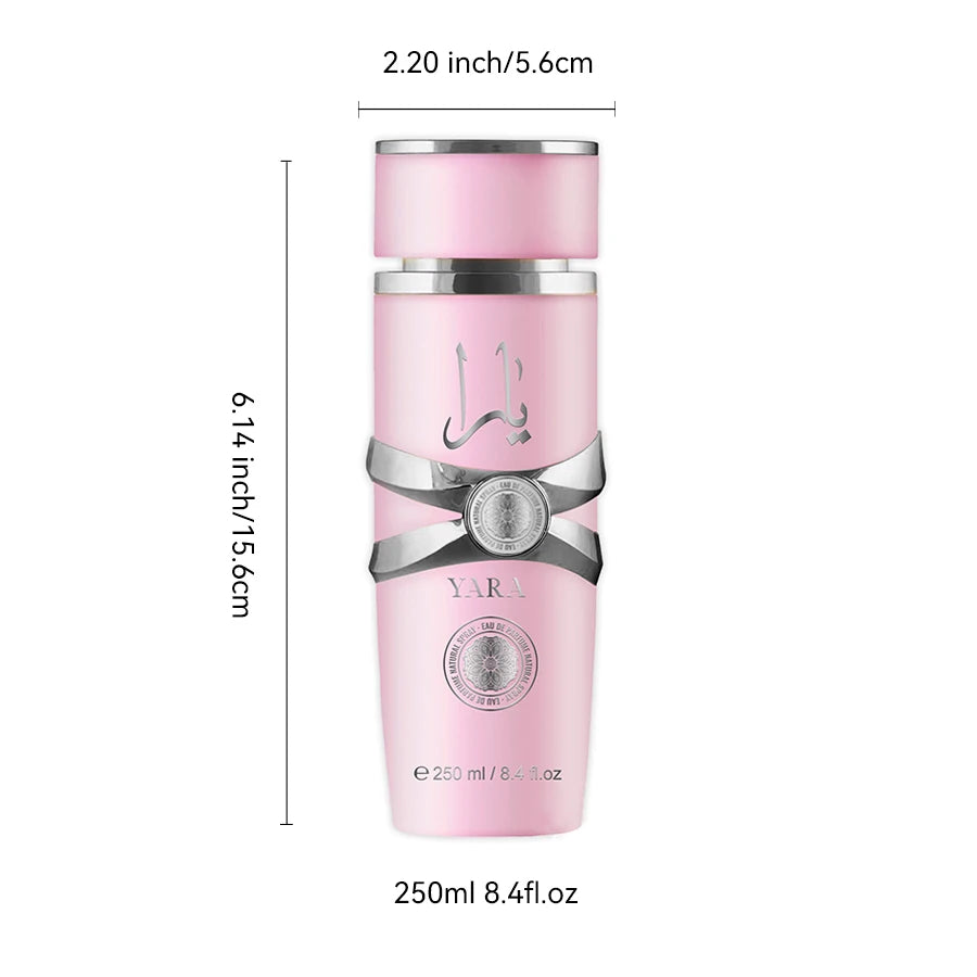 250ML 8.4FL.OZ Amber Vanilla Yara Perfume, Long Lasting Gourmand Fragrance