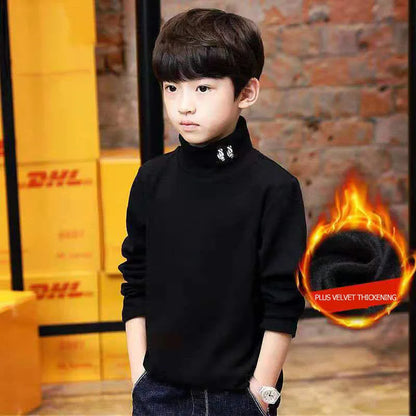 Children's Sweater High-neck Sweatshirts for Boys Clothes Girls Turtleneck Clothing Knitted Sweater