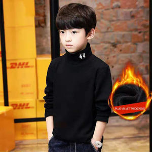 Children's Sweater High-neck Sweatshirts for Boys Clothes Girls Turtleneck Clothing Knitted Sweater