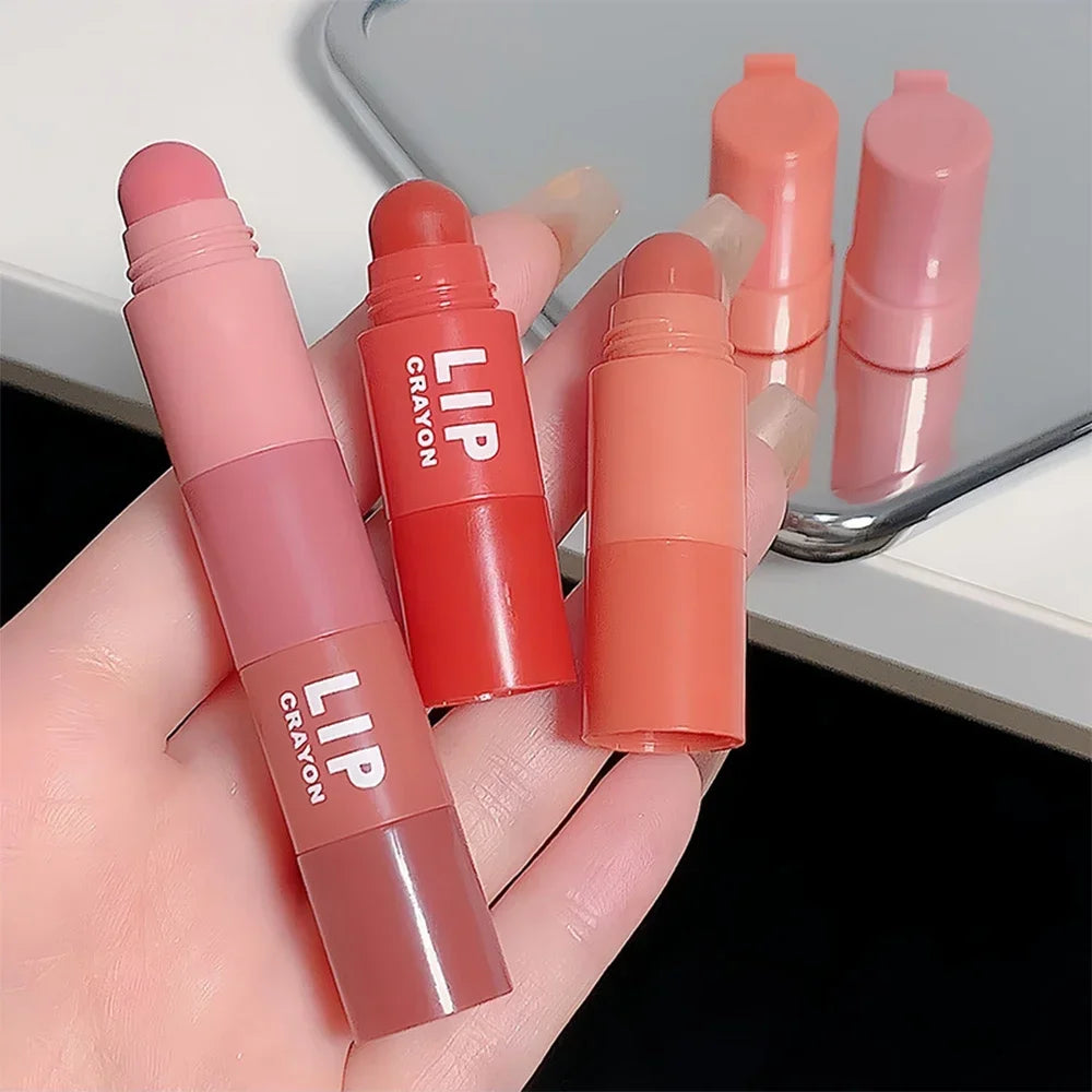 Matte Lipstick Pen 4 Colors In 1 Nude Pink Matte Lip Gloss Waterproof Long Lasting Lipstick Pencil Lip Liner Pen Lip Makeup Set