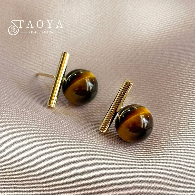 New French Minimalist Grey Imitation Pearl Pendant Earrings 2025 Fashion Jewelry Daily Wear Accessories for Girls Women‘s Party