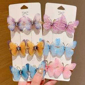 1PC Random Colorful Butterfly Hairpins