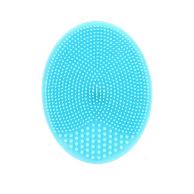 Silicone Face Wash Brush Clean Pores Baby Shampoo Brush Baby Bath Brush Soft Hair Round Shampoo Comb Home Use