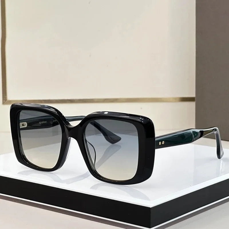 Brand Designer Sunglasses Mens Gradient Oversized Big Acetate Frame Trendy Thick Rectangle Sun Glasses