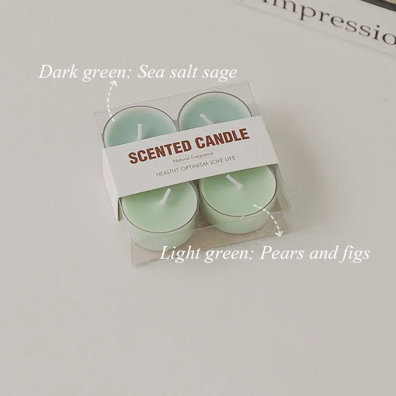 4pcs Handmade Tea Light Scented Candle Aromatherapy Soy Wax Candles