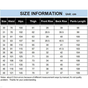Cotton Pants Men Plus Size 48 46 44 42 Elastic Wine Red Blue Black Casual Trousers