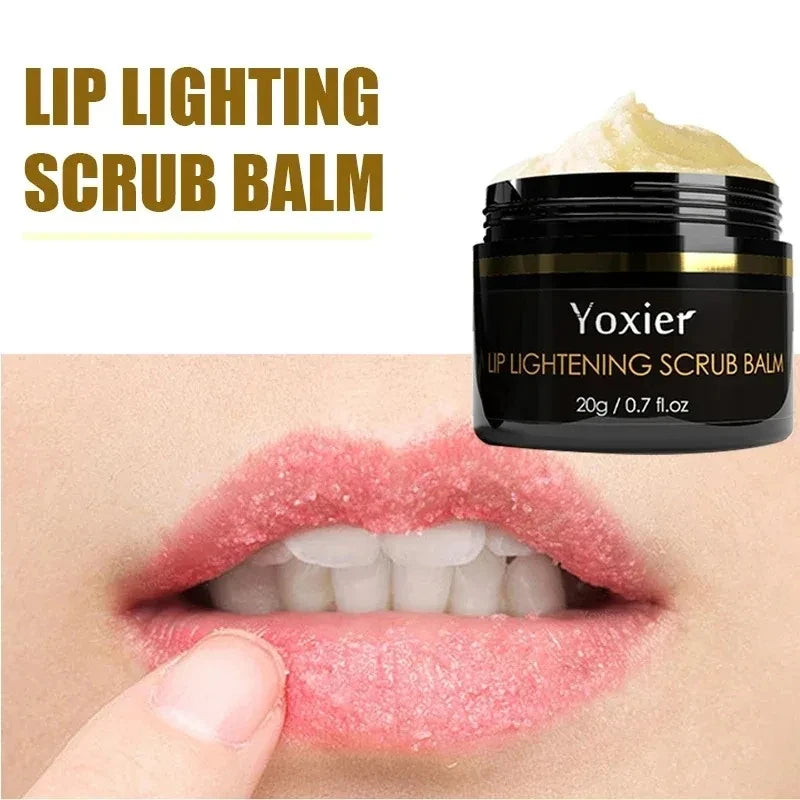 Lip Lightening Scrub Balm For Dark Lips Remove Dark Smoke Lips Exfoliating Repair Fine Lines Moisturizing Brightening Lip Care