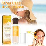 2pcs Waterproof Spf50 Sunscreen Loose Powder Sunblock Skin Protective Invisible Pore Solar Blocker Oil Control For Face Care