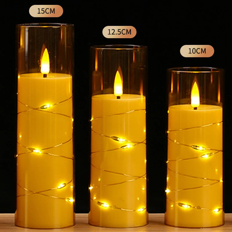 Outdoor flameless Candle Window Lamp & Remote Control Timer,Yellow LED Flickering Electric Pillar Candles