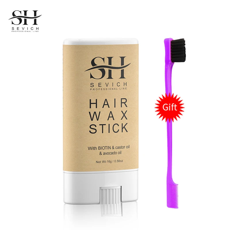 Hair wax stick with hair comb and bristle brush and edge brush for wig edge control Broken Hair Artifact Wax Comb Kit
