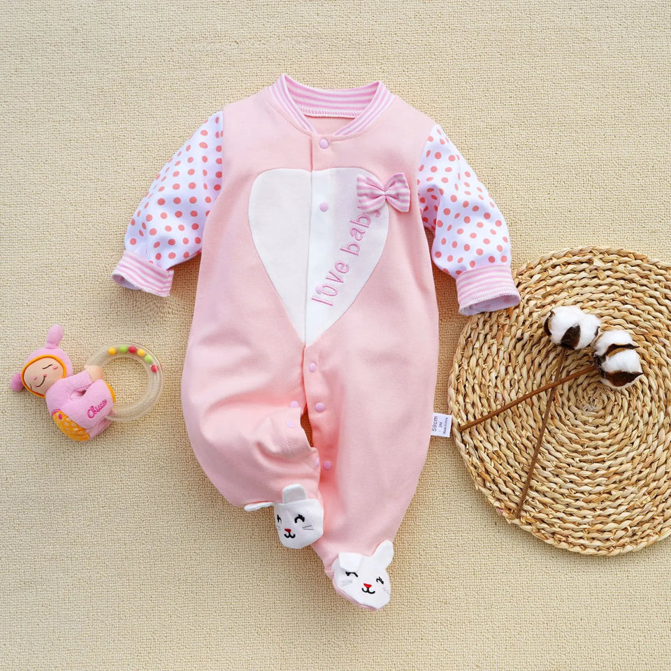 Months cute Baby Rompers Newborn Girls