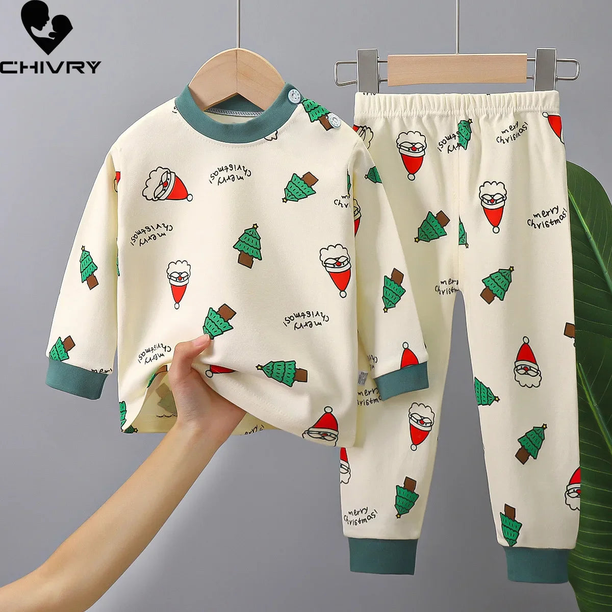 Girls Cartoon Dinosaur Long Sleeve T-Shirt with Pants Pyjamas Toddler Clothing Sets