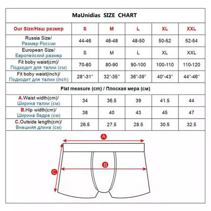 4pcs Man Underwear Cotton Boxer Shorts Sexy Underpants