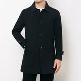 Men Long Coat Windbreaker Casual Loose Design Solid Color Trench Men Fashion Korean Style Mens Jackets Outerwear