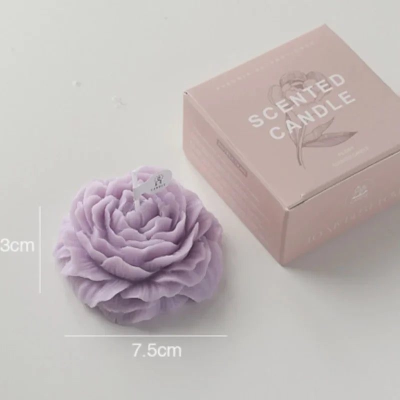 Peony Candle 3D Plant Aromatherapy  Candle Decoration Living Room Bedroom Minimally Decorated Flowers