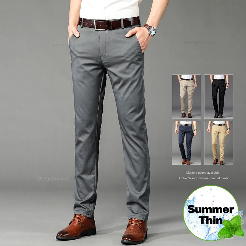 Men's Thin Casual Pants Highly Elastic & Comfortable